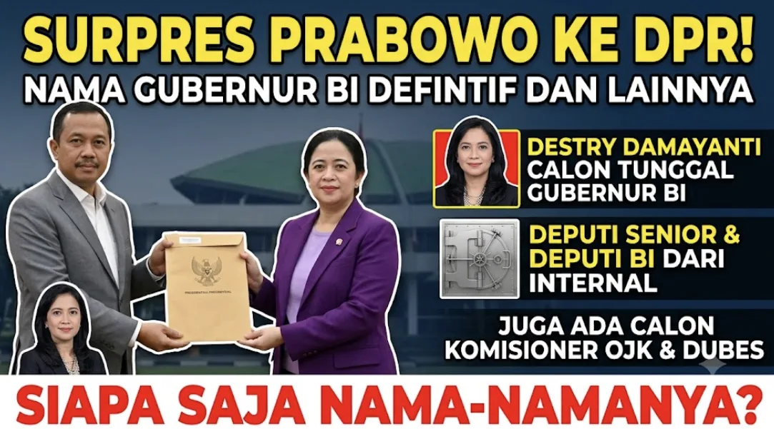 Cuma Satu Nama! Ini Sosok Tunggal yang Diusulkan Prabowo Jadi Gubernur BI